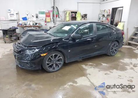 2019 Honda Civic Sport from USA, damaged, VIN 2HGFC2F86KH605506